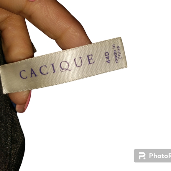 Cacique Lane Bryant Floral Boost Plunge Front Close Racerback Bra Size 44D - Picture 4 of 5